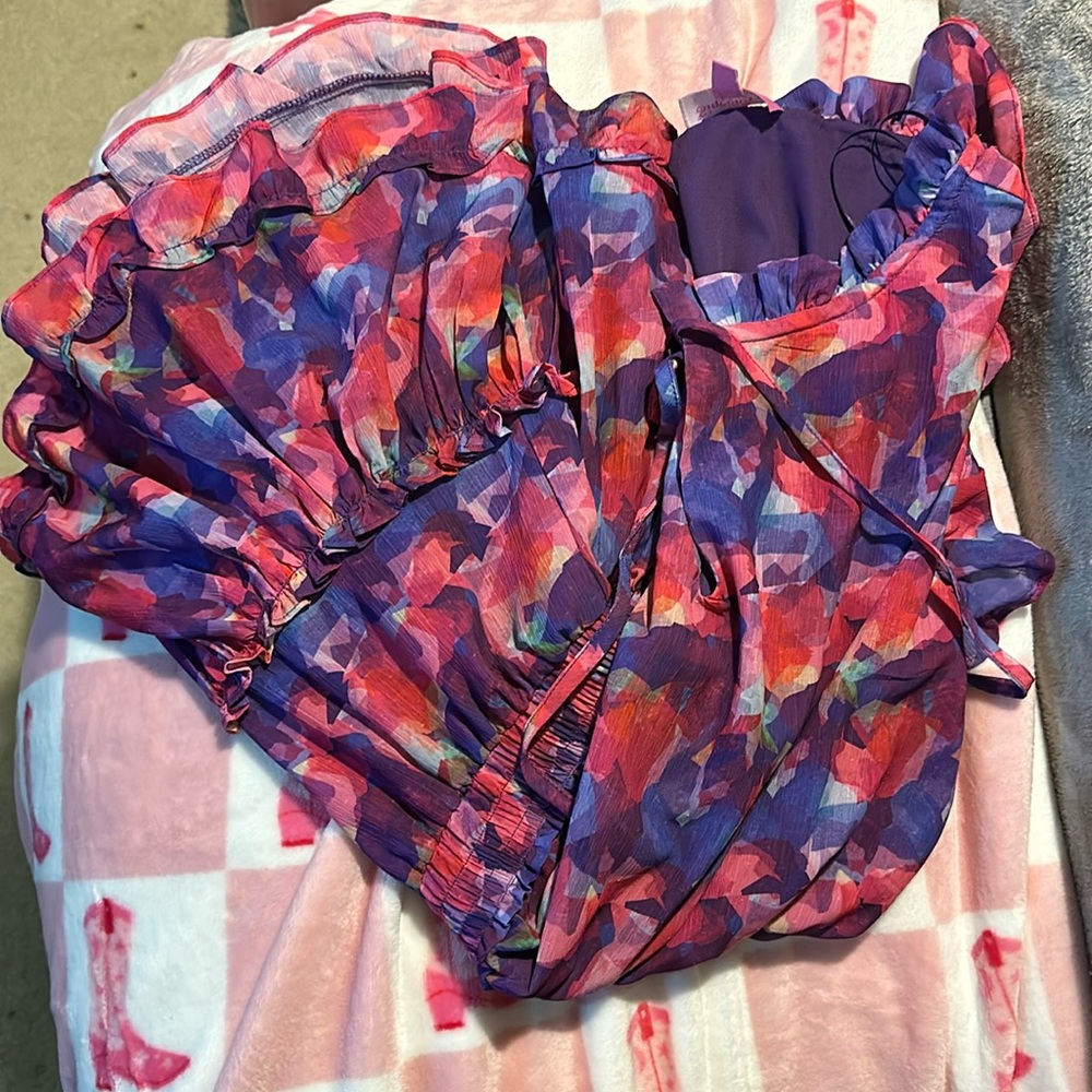 Colorful ruffle dress